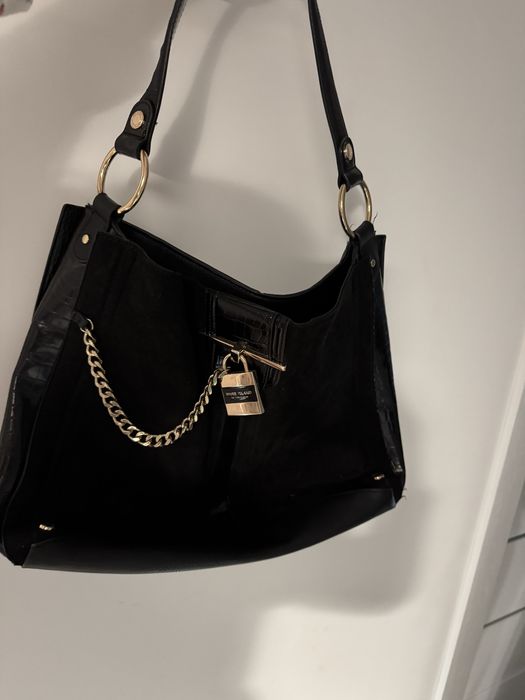 Torebka czarna shopper River Island