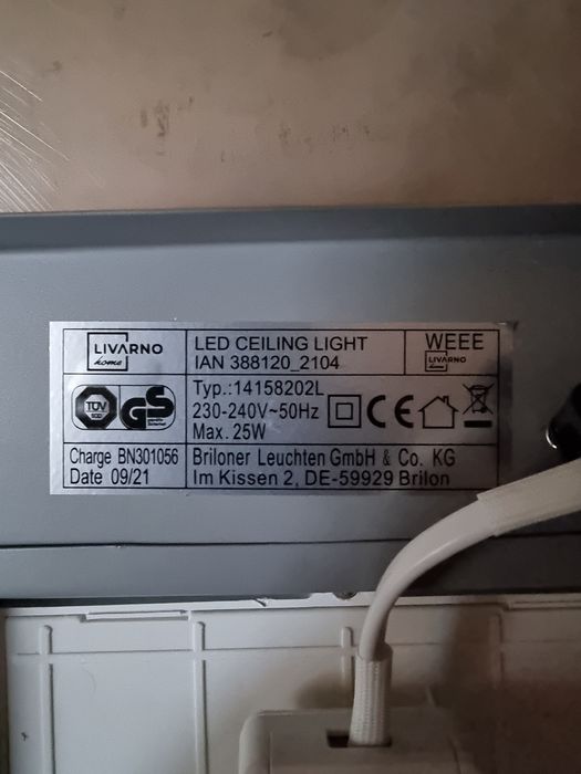 Стельовий світильник LIVARNO Німеччина