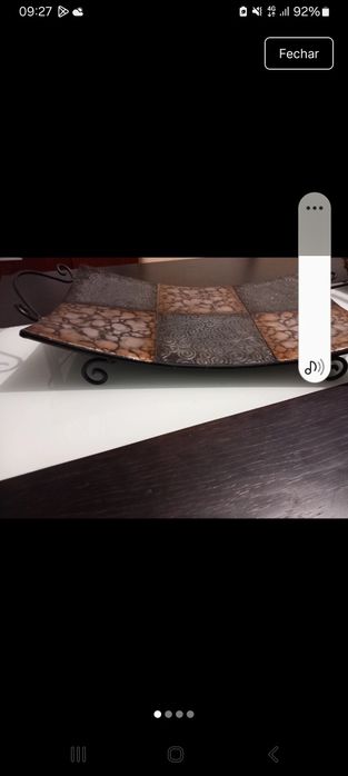 Centro de mesa em latão