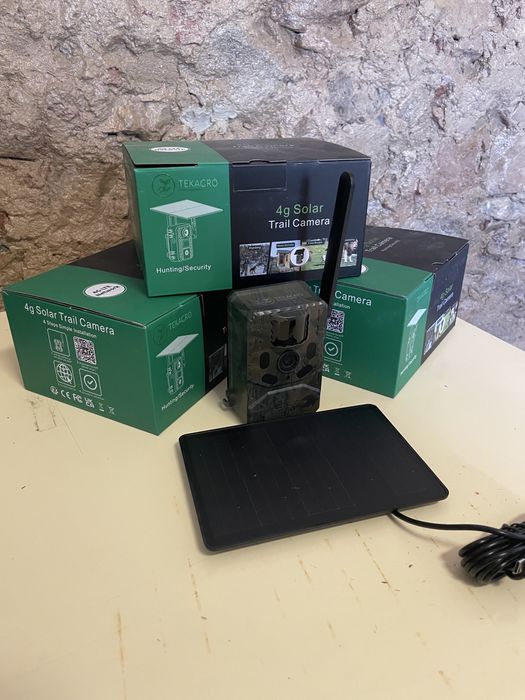 Camera de vigilacia com painel solar 4g/wifi