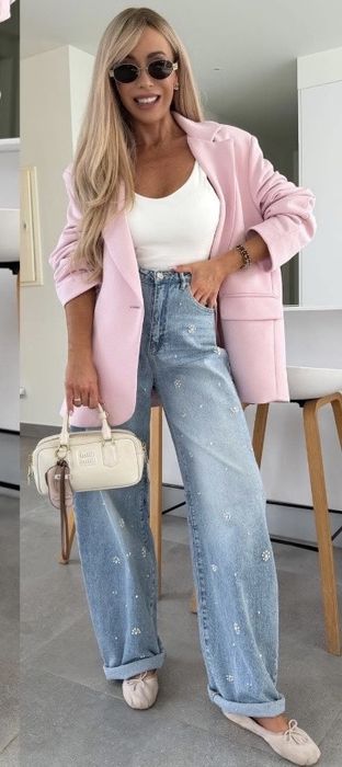 Jeansy spodnie balloon ozdobne hit Premium