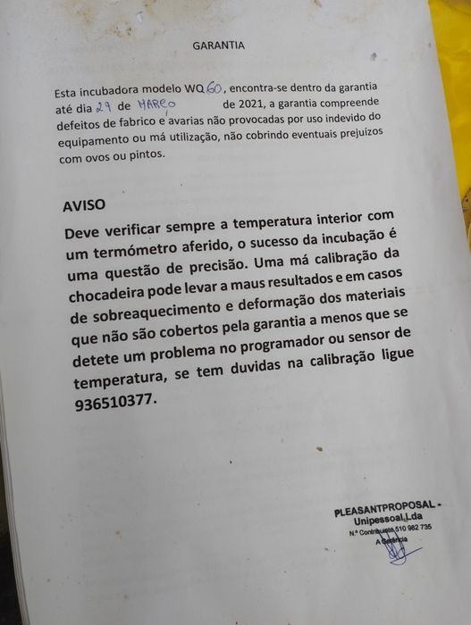 Tenho disponível chocadeira como nova