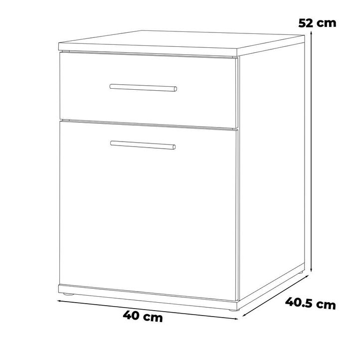 Szafka Nocna Z Szufladą 40cm Wysoki Stolik Nocny Olga Do Sypialni Duży