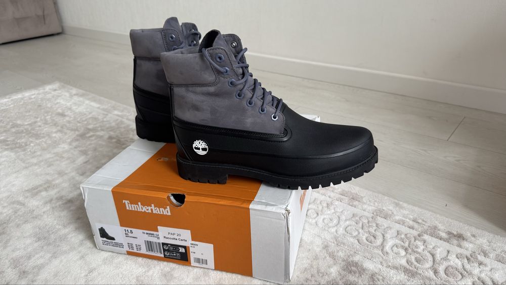 Timberland Heritage 6-inch Lace-Up Waterproof Boot for Men  Black/Blue
