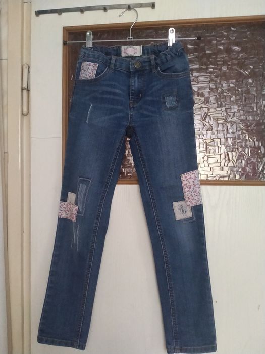 Super spodnie jeansowe dziewczęce rozm.128