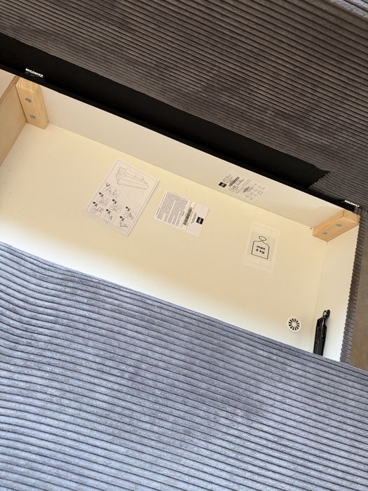 Kanapa sofa sztruksowa szara 200/140