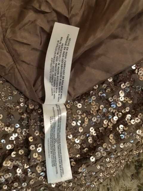 sukienka Massimo Dutti 100% jedwab z cekinami