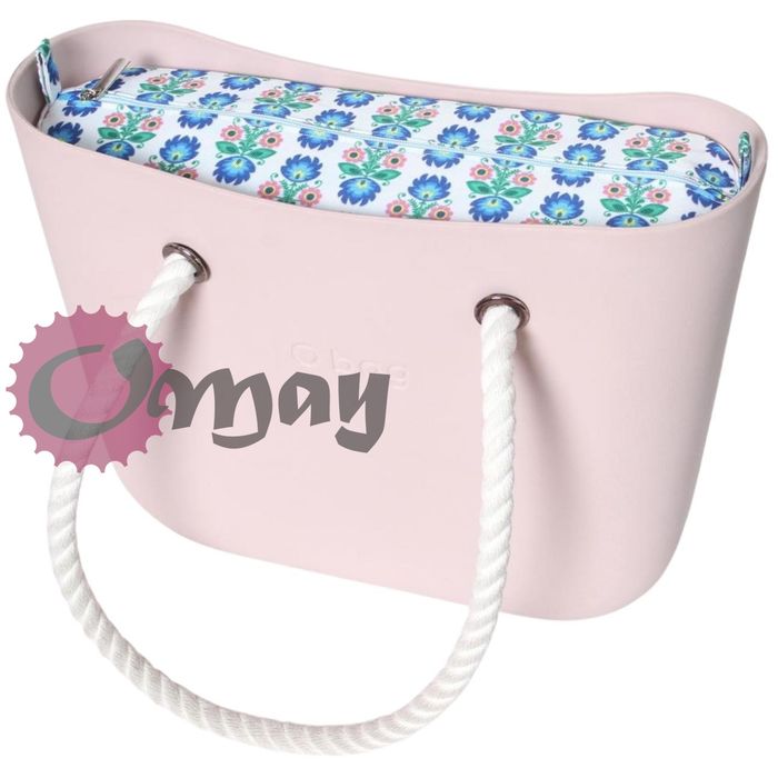 organizer OBAG STANDARD niebieski kwiaty folk 2 kieszenie wkład OMAY