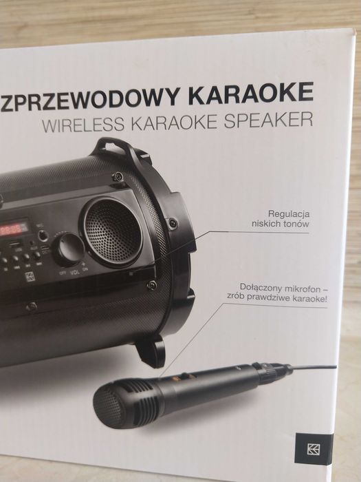 OKAZJA Głośnik bezprzewodowy karaoke z mikrofonem USB Bluetooth Wysyła