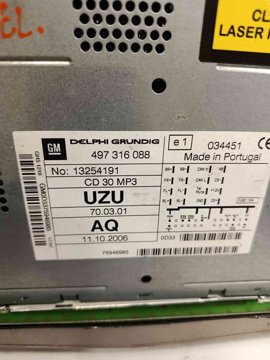 Rádio / auto-rádio OPEL Corsa D