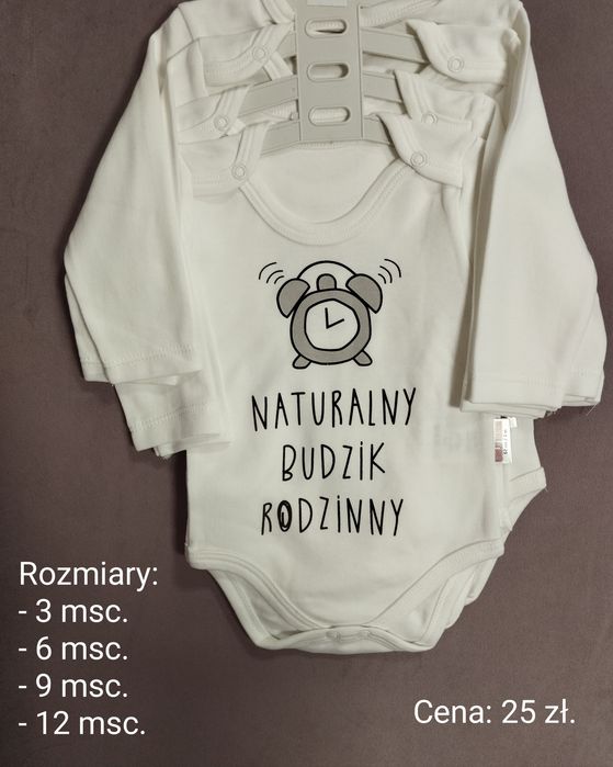Piękne body niemowlęce