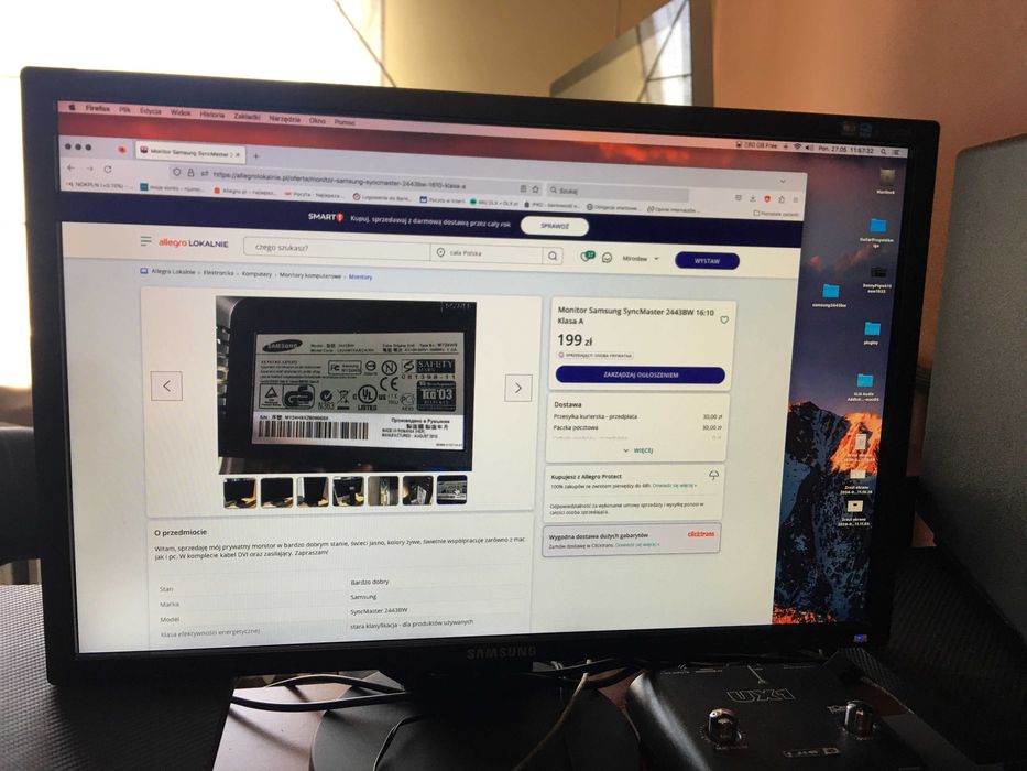 Monitor Samsung SyncMaster 2443BW 16:10 Klasa A 24 cale