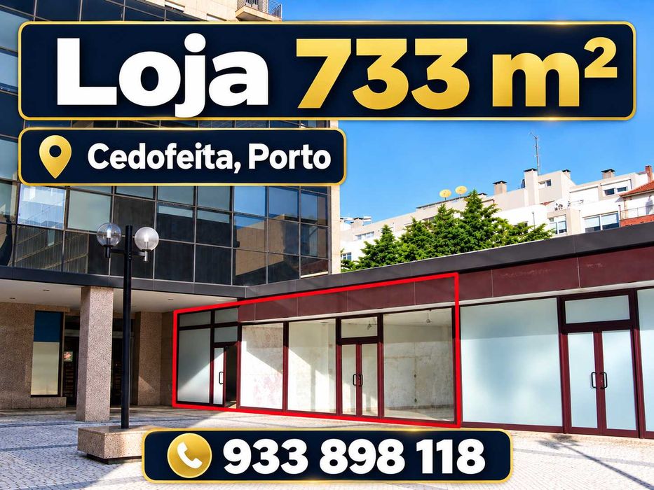 Loja 733m² + 4 Garagens no Porto (Cedofeita) | Ideal p/ Ginásio, Clínica, Creche ou Sede | Praça Pedonal & Montras