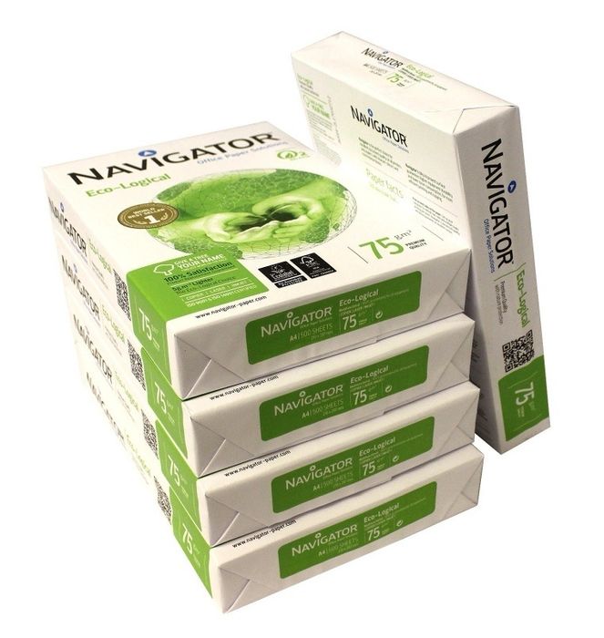 Papier ksero - 5 ryz - 2500 tyś. Navigator Eco-logical 75g/m2. Okazja.