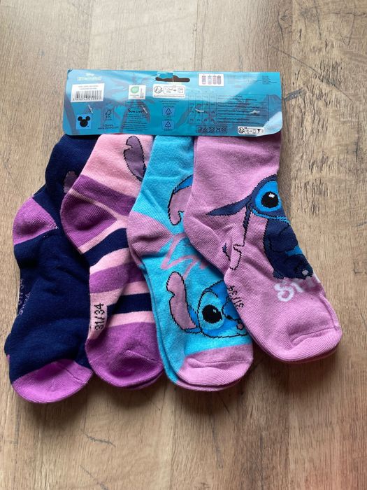 Skarpetki lilo i stitch nowe 4 pary rozm. 31/34