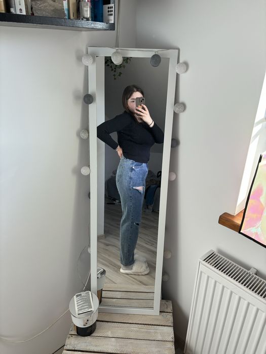 Spodnie baggy jeans moda prettylittlething nowe z metka 40
