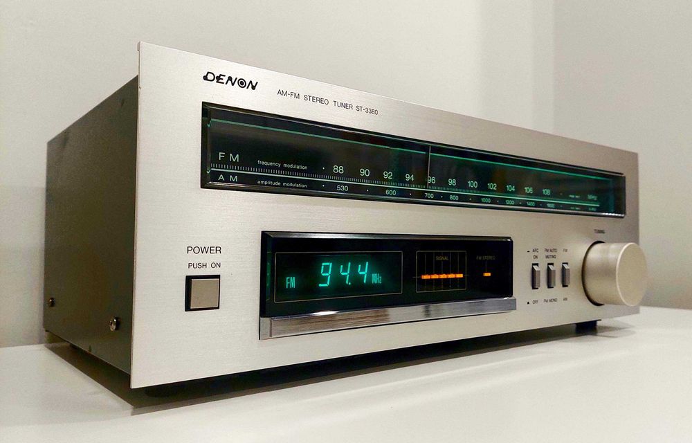 Sintonizador clássico DENON ST-3380 fabricado no Japão