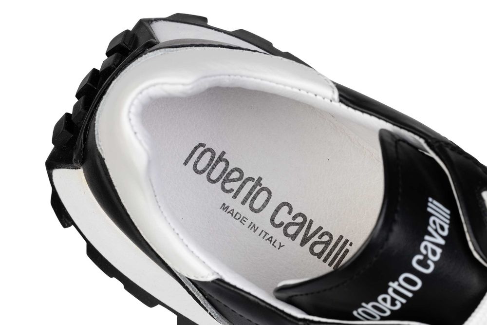 ROBERTO CAVALLI skórzane męskie sneakersy buty ITALY