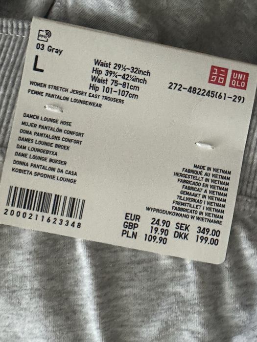 Штани Uniqlo Stretch Easy Jersey сірі
