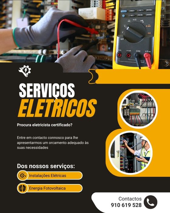 Eletricista Certificado - Quadros, Carregadores EV, Fotovoltaico