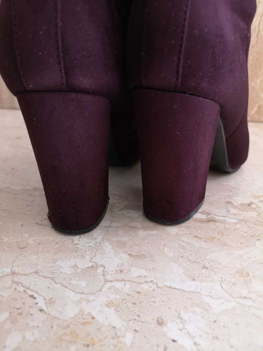 Botki zamszowe bordo r. 37