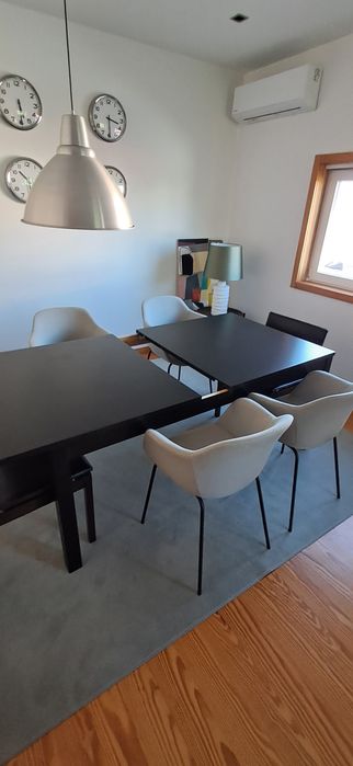 Mesa extensível preta