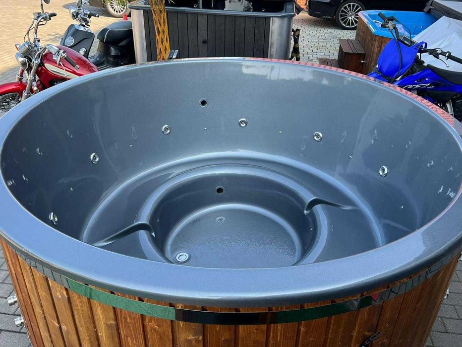 Balia bania  jacuzzi ogrodowe całoroczne opalane drewnem masaż 6-8 os