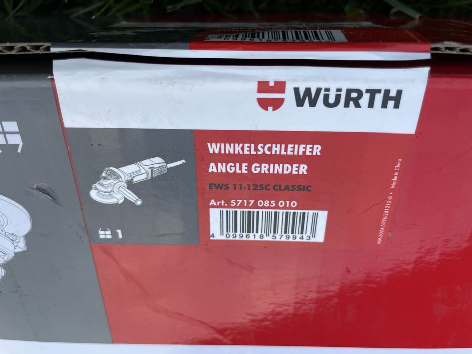 Szlifierka kątowa Wurth 125mm 1100W