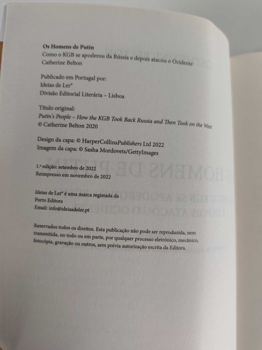 Os Homens de Putin - Catherine Belton (Livro)