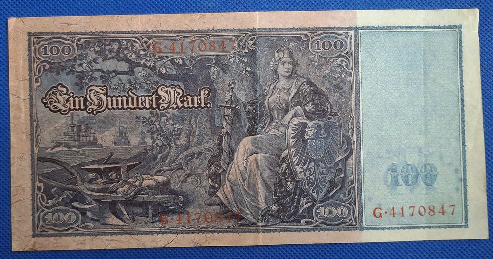 Alemanha - 100 mark 1910 (nota grande dimensões)