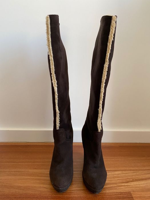 Botas knee high castanhas Miss Sixty