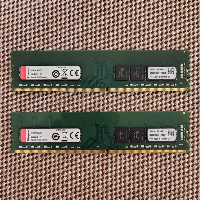 Оперативна пам'ять DDR4 Kingston 64Gb (2x32Gb) 2666MHz (PC4-21300) Non-ECC DIMM KVR26N19D8/32