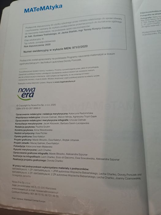 Matematyka 2 zakres podstawowy , nowa era