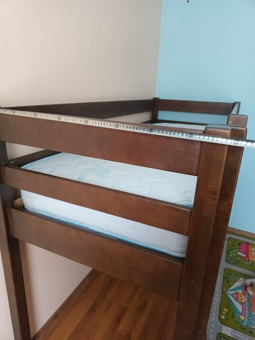 Ліжко-чердак дитяче з матрацом