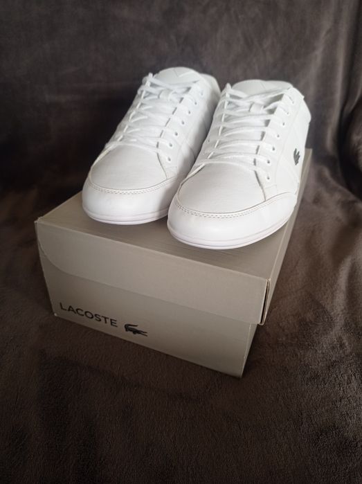 Buty Lacoste Chaymon rozmiar 43 białe i Nowe skóra skórzane sneakersy