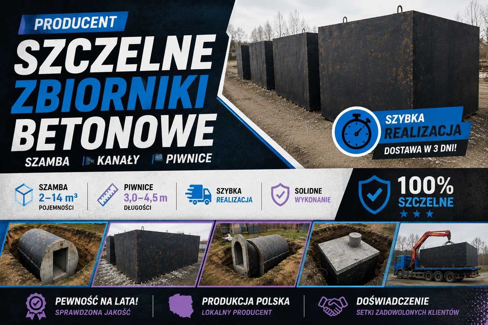 ZBIORNIK betonowy na gnojowice SZAMBA szambo betonowe 12m3 KANAŁY KANAŁY ziemianka PIWNICA