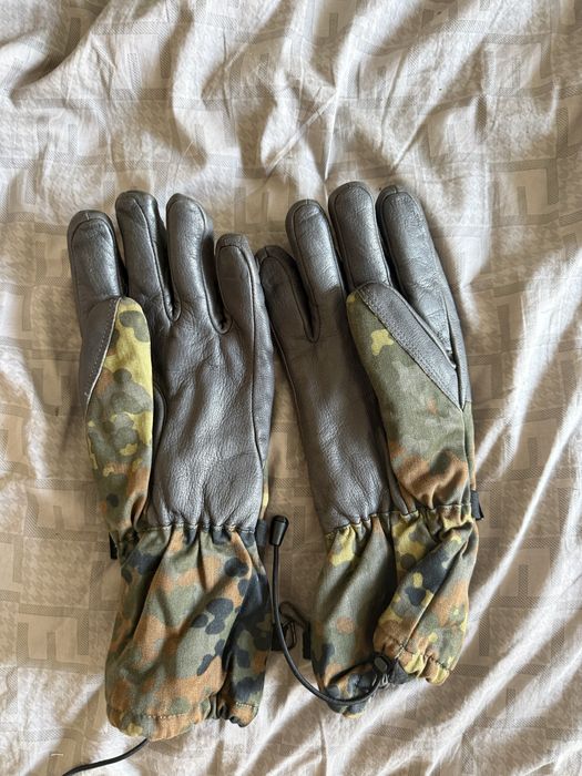 Тактичні зимові рукавиці Бундесвер (Flecktarn / Gore-Tex) — Шкіра
