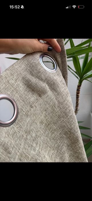 Cortinados gato preto estilo de linho