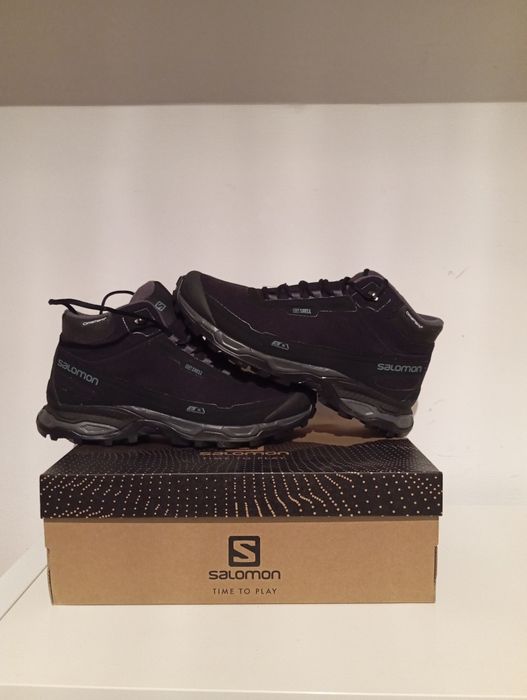 Męskie buty zimowe trekkingowe w góry z kolcami Salomon 44 2/3 salewa