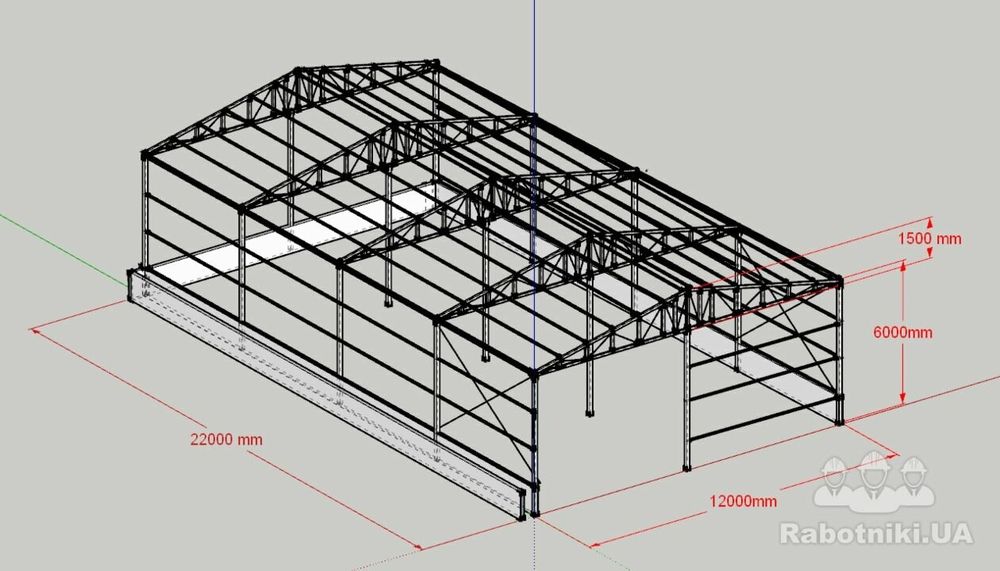 Будівництво(ангари,склади,зерносховища,ворота,паркани і т.д.)