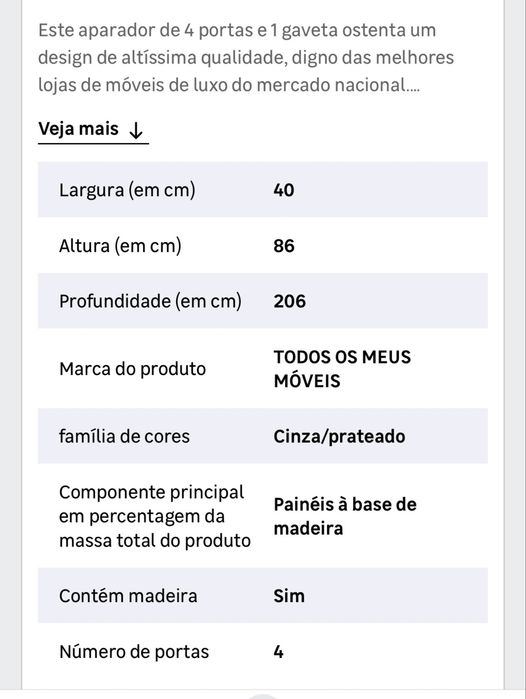 Aparador como novo