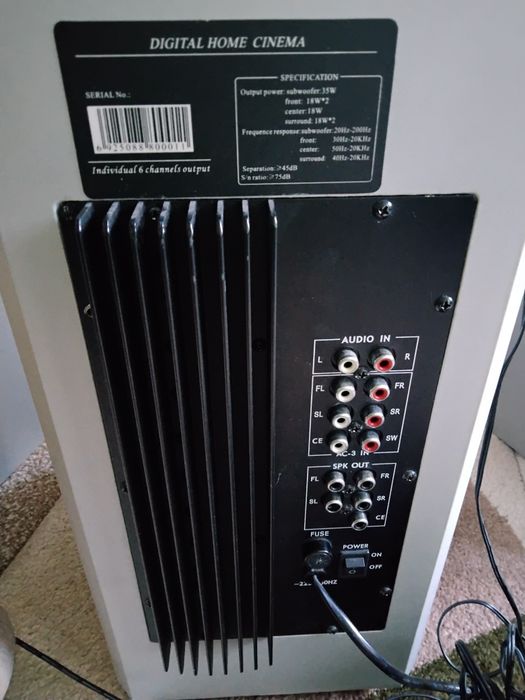 Акустика 5.1 кинотеатр Gembird Ihoo колонки 5*18W + сабвуфер 35W. Супер звук!