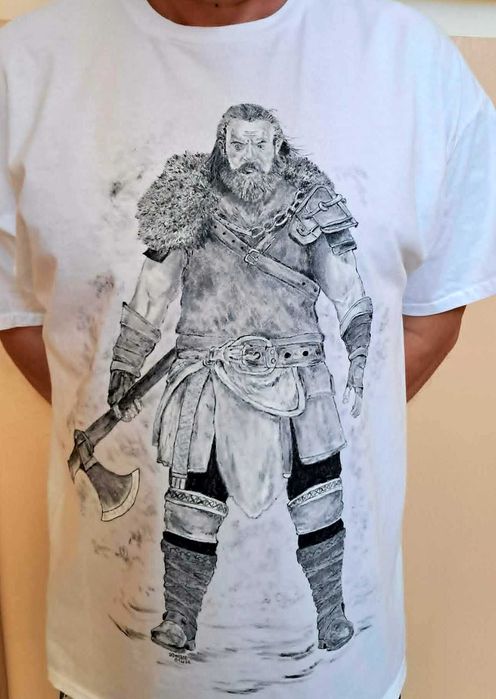 t-shirt ręcznie malowany