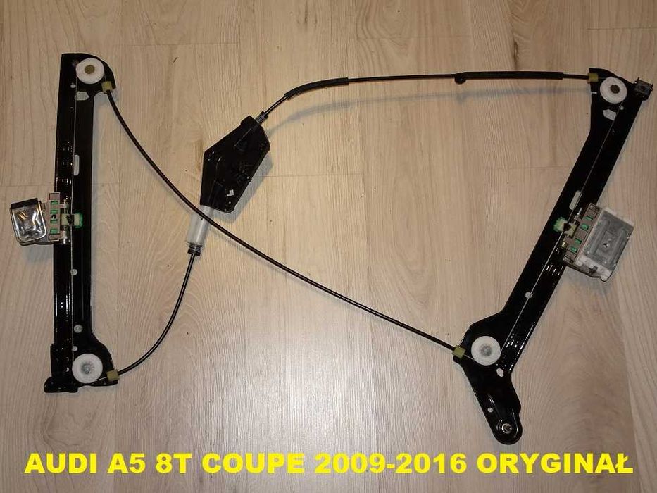 Audi A5 Coupe 8T0837461D 2009-2016 Oryginalny Podnośnik Mechanizm Szyby Przód Lewy [6e]
