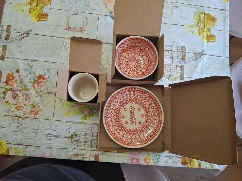 Zestaw Ceramiczny Bolesławiec Coca Cola
