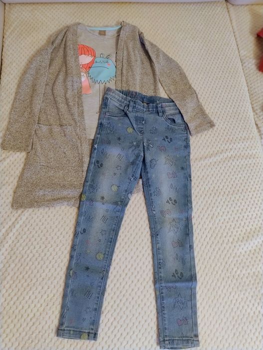 Ubranka dla dziewczynki rozmiar 128