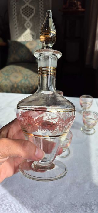 Garrafa e copos para licor - Tradicional Licoreiro