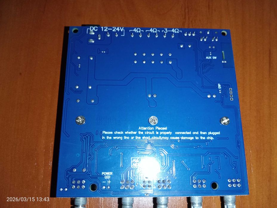 Пiдсилювач 2х50W+100W HiFi Bluetooth 5.0  TPA3116D2