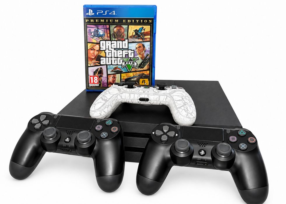 ps4 pro 1tb ПлейСтейшен 4 про разом з диском та 3 джойстика