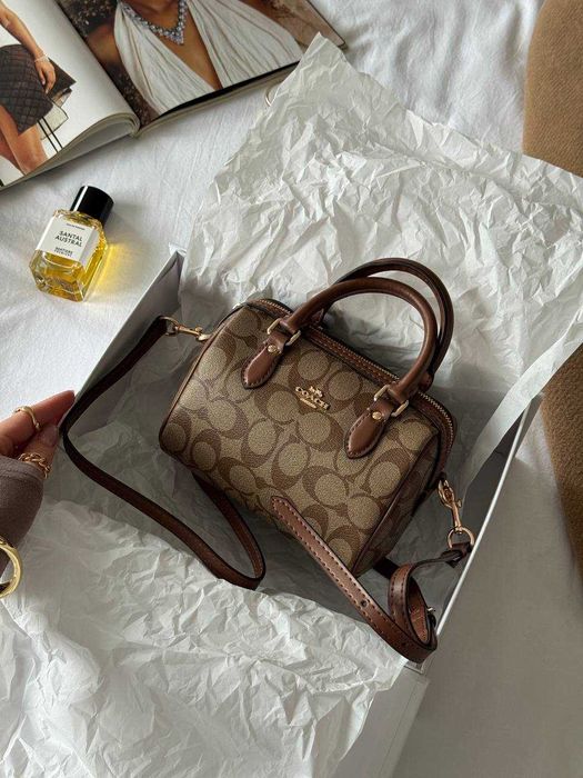 Coach Rowan Ginger Satchel In Signature Canvas/Коуч Роуен Сатчел Джінджер